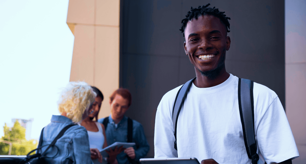 Young boy student empowering his career with Vaurse